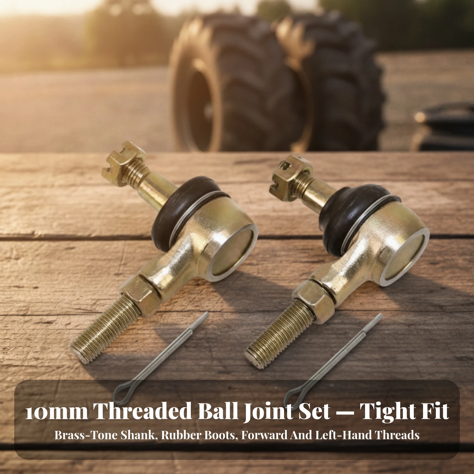 ATV Steering Ball-Joint Tie-Rod End Long-Lasting Tie Rod Ball Joint with M10 Thread Wear Resistant Precision Fit