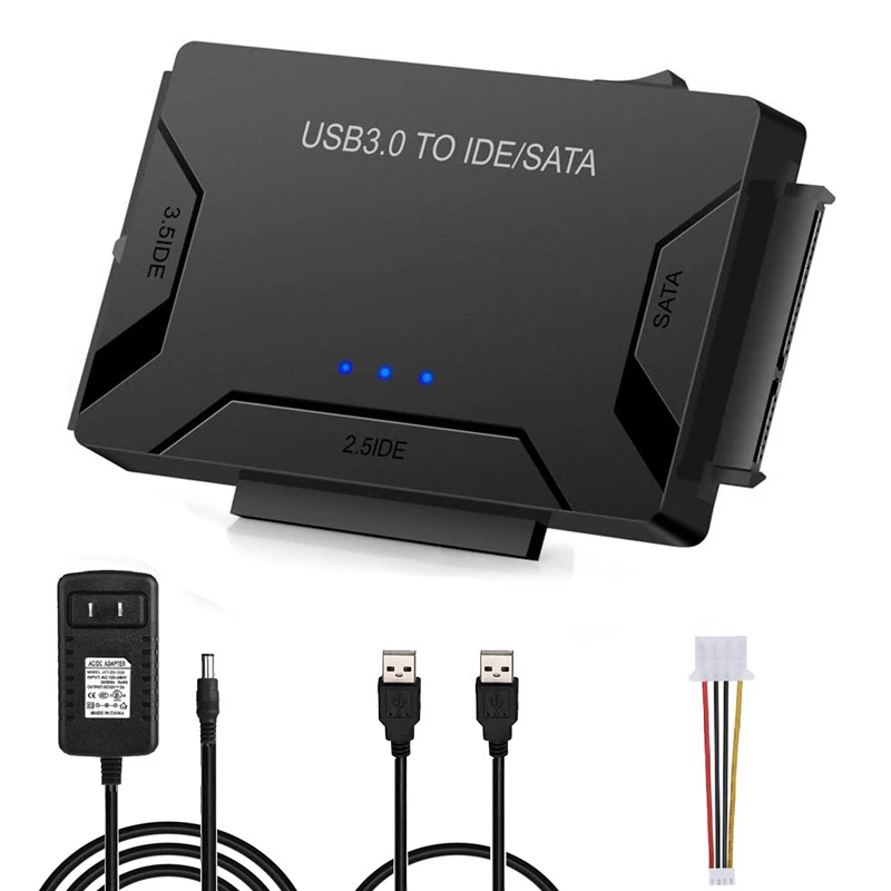 Adapter SATA/IDE na USB 3.0 Adapter dysku twardego Konwerter kabla dla 2,5/3,5-calowego dysku twardego SATA i IDE Obsługa 6 TB dla PC Macbook