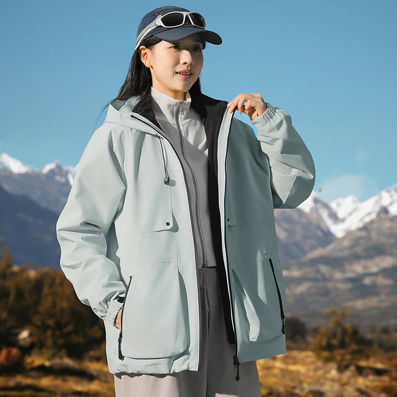 سترة خارجية عالية الجودة مع غطاء محرك السيارة سترات مقاومة للرياح مقاومة للماء ملابس رجالية بسحاب ملابس خارجية مريحة #5