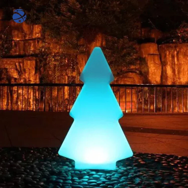 Shopping Mall Scenic Landscape Lighting Christmas Tree Sculpture Props Luminous Tree Motif Lights Holiday Post Lantern