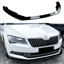 Parachoques delantero para Skoda Superb III 3V3 3V5 3 piezas, alerón, divisor, Superb B8 TSI TDI 2015-2019, difusor pre-lci, kits de carrocería