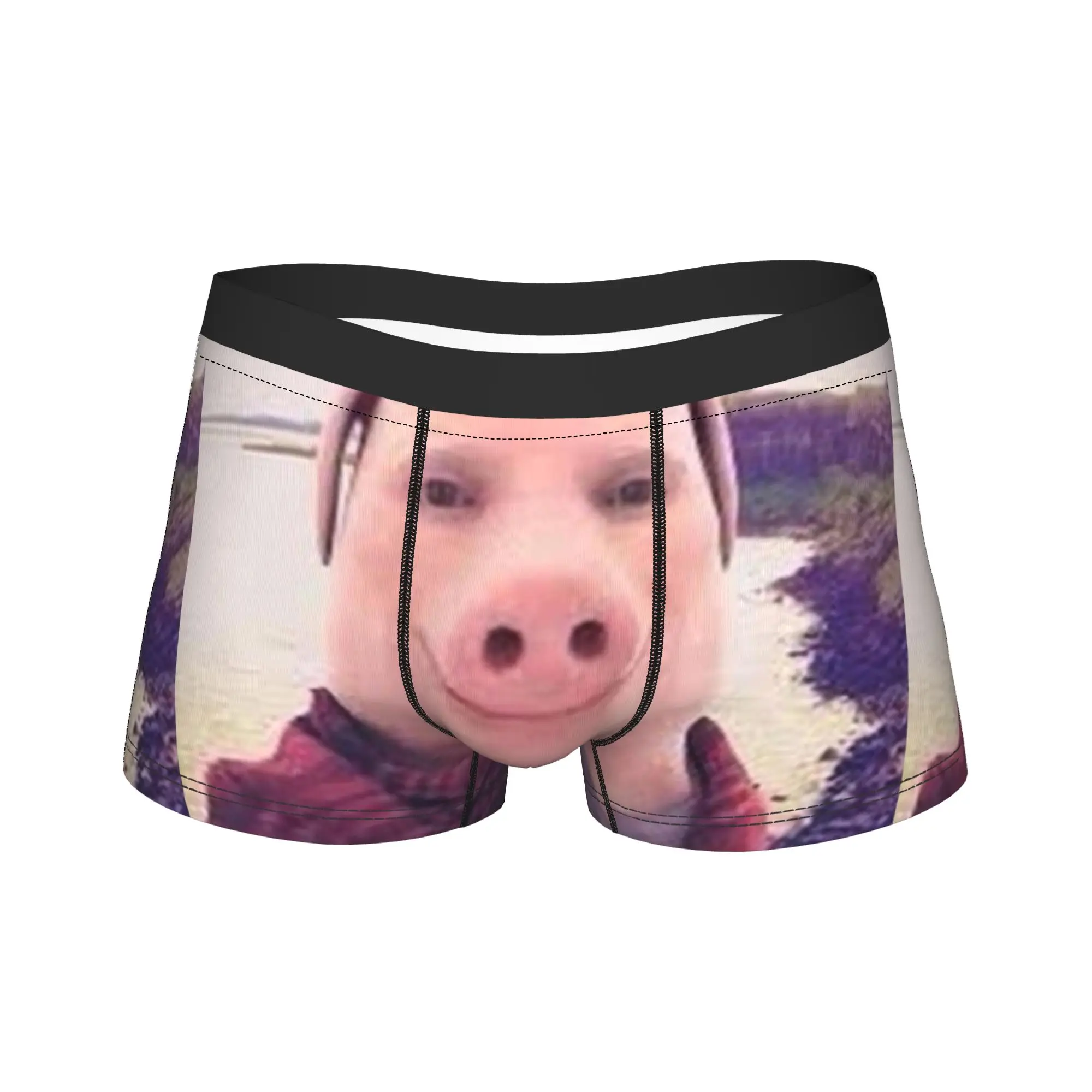 John Pork Is Calling Underwear  Men Panties Custom Comfortable Trunk Trenky Boxer Brief Big Size 2XL