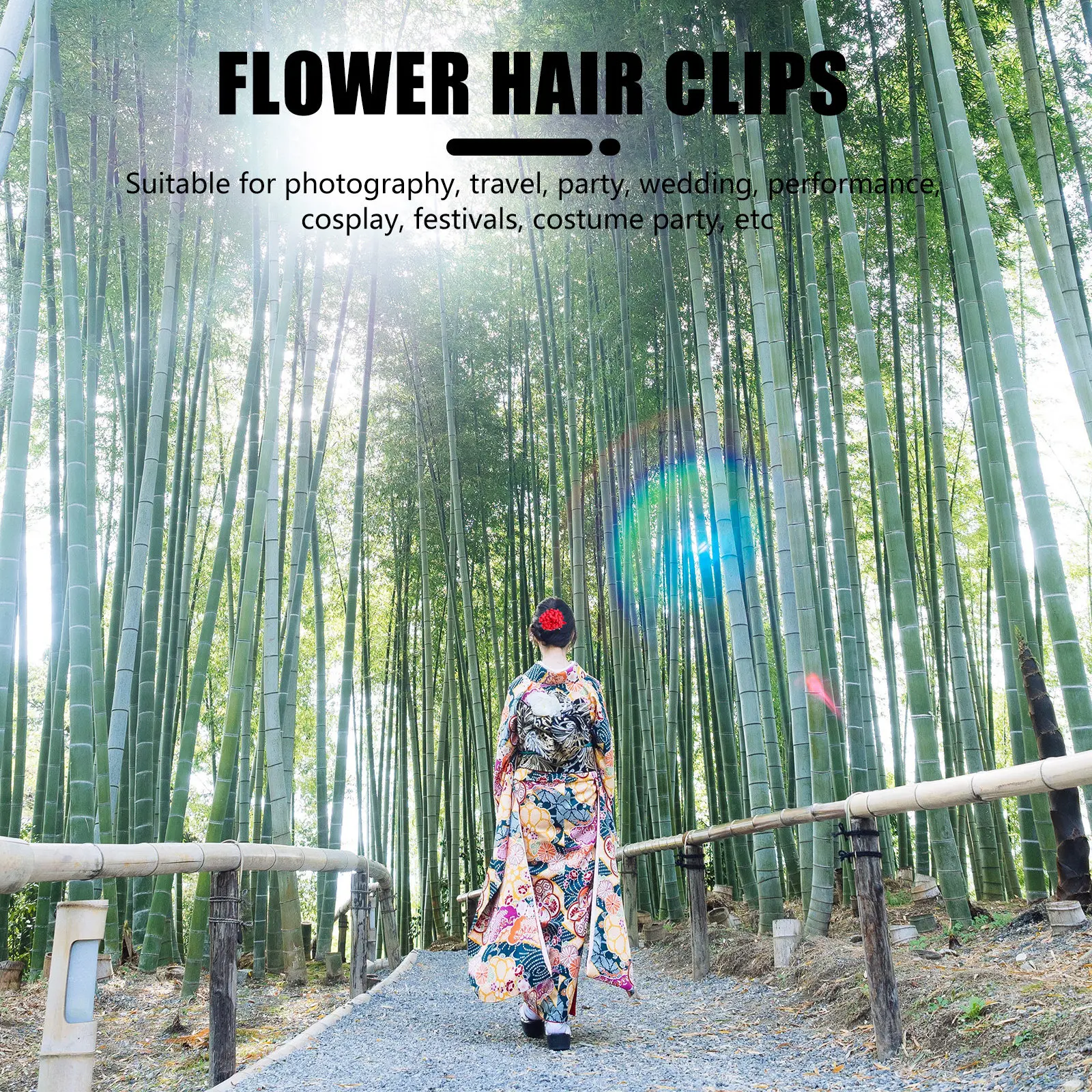 9Pcs Kimono Hair Clip Japanese Style Flower Hair Accessory Tassels Chrysanthemum Shape Traditional Headdress Festival Cosplay