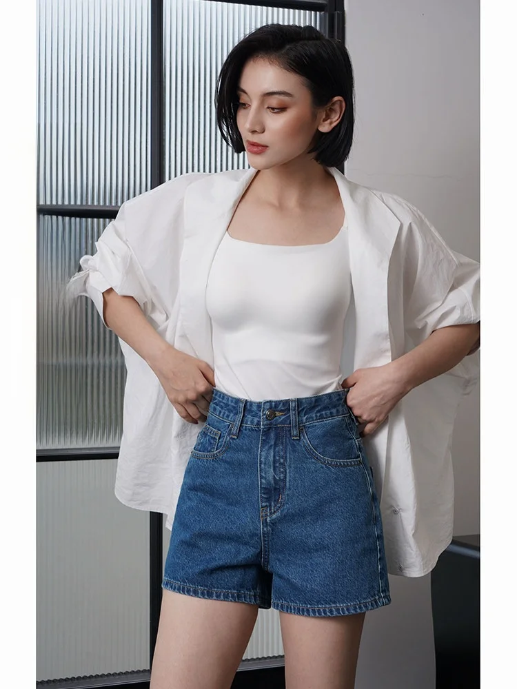 

Ретро-джинсы премиум-класса для женщин, весна-лето, прямой крой, эластичные, повседневные, хлопковые, с эффектом омоложения