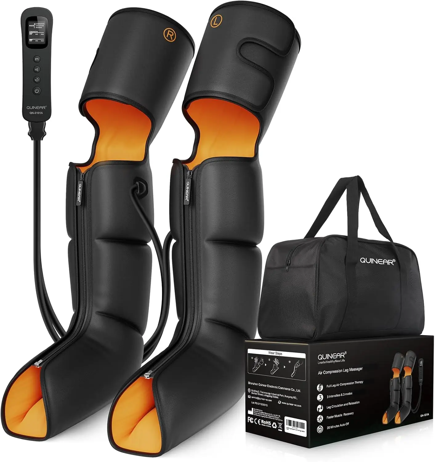 Leg Massager, 3-in-1 Foot Calf & Thigh Massager with Timer and Compression Therapy, Leg Massage Boots