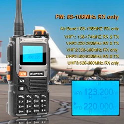 Baofeng UV-K61 Talkie Walkie Aircraft Multi-band NoAA Noise Cancel Wireless Frequency Copy VOX Radio FM 2600mAh Bateria USB-C