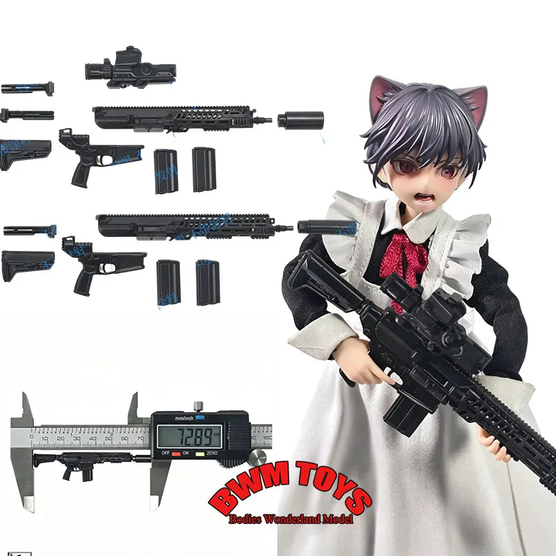 

In Stock 1/12 Scale Soldier Scene Accessories Static Non Launch M7XM8 Assault Rifle Equipment For 6inch FIGMA Action Figure Doll