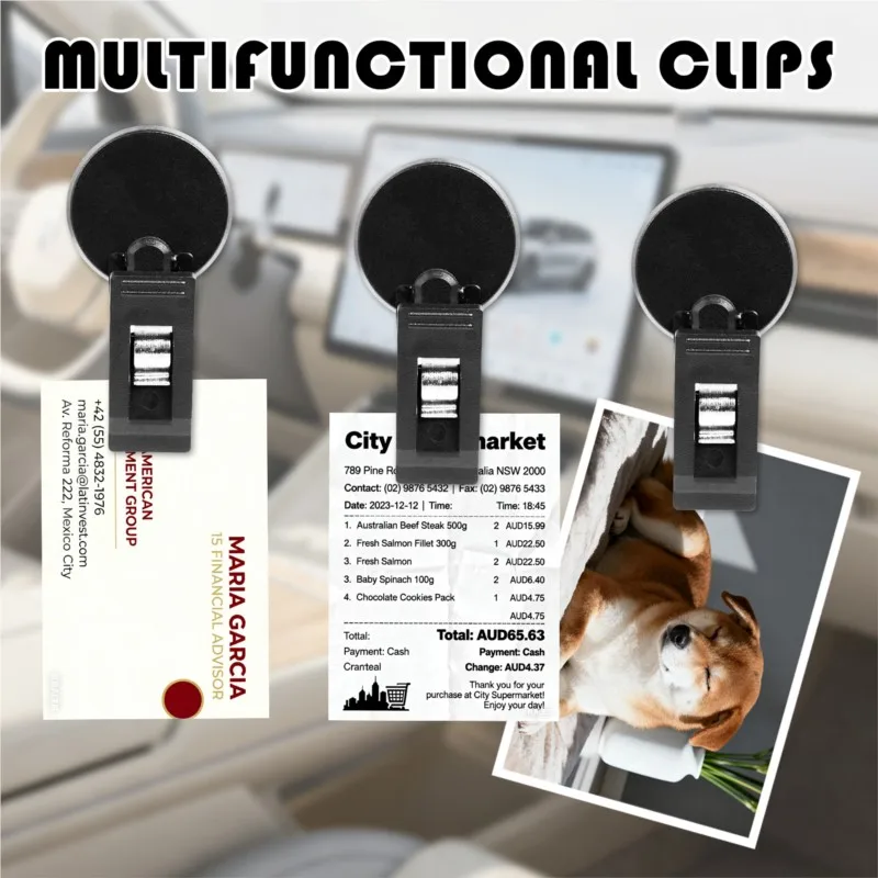 4pcs Car Interior Window Clip Mount Black Suction Cap Clip Plastic Sucker Removable Holder For Sunshade Curtain Towel Ticket