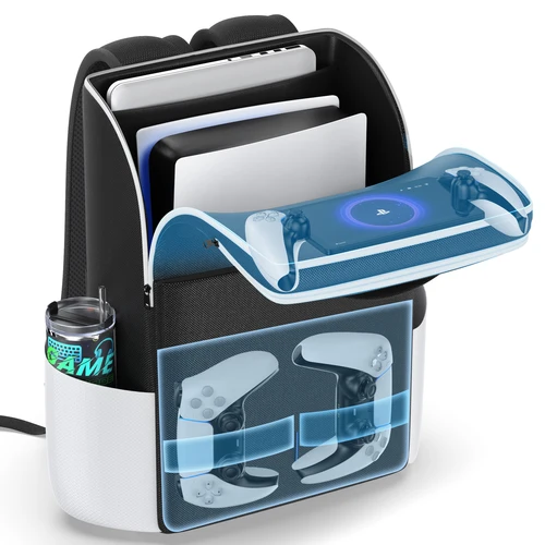 Mochila para consola PS5/Slim/Pro, protección completa, Estuche de transporte para PS5, bolsa de viaje de gran capacidad, bolsa de almacenamiento para PS Portal