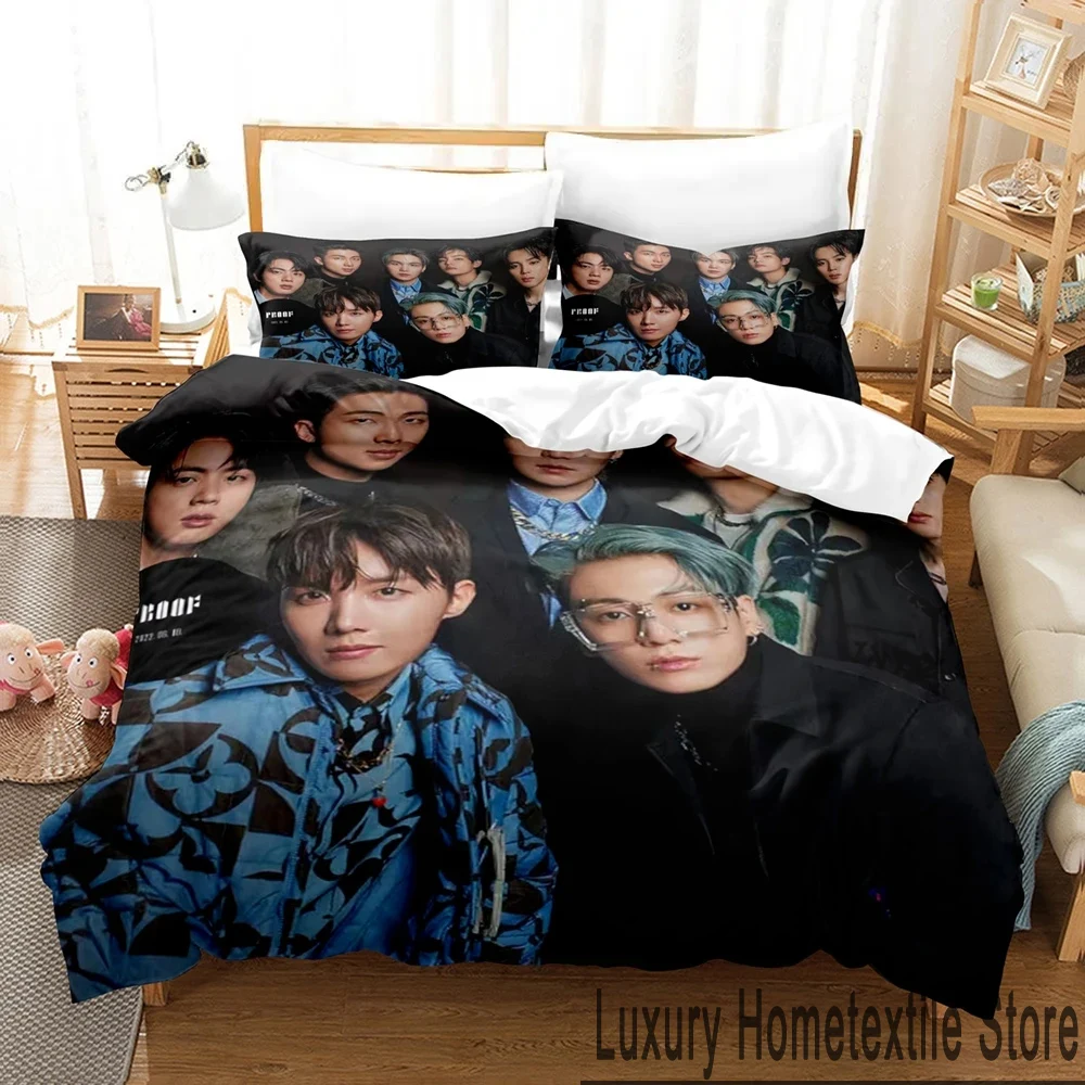 

RM Kpop Nam-joon Kim Bedding Set,Duvet Cover Comforter Bed Set Quilt Cover Pillowcase,King Queen Twin Size Boys Girls Adults