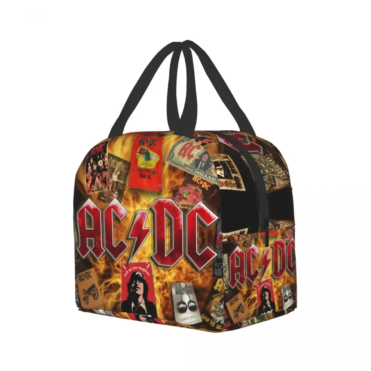 Vintage Heavy Metal Rock Insulated Lunch Bag Portable Picnic Thermal Cooler Bento Box For Women Children School Lunch Box