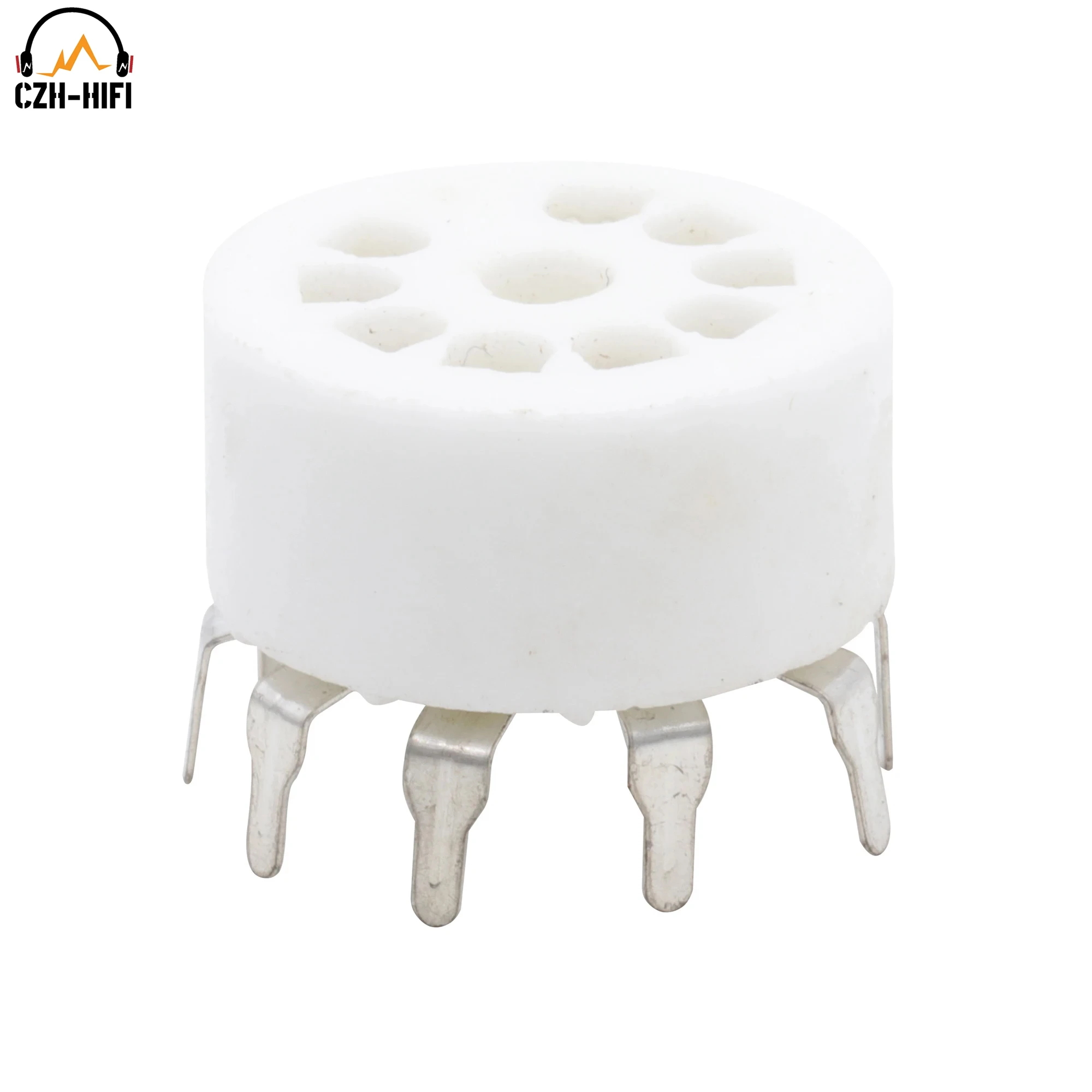 9Pin B9A Soket Tabung PCB Mount B9A Keramik Katup Soket untuk 12AX7 12AU7 ECC82 5670 E88CC ECC83 6922 12AT7 ECC81 Audio DIY