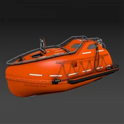 RC Ship 1/18 Lifeboat Model Kit Assembly Ship Model Entry-level Version DIY Resin Hull Simple Production Ship Model