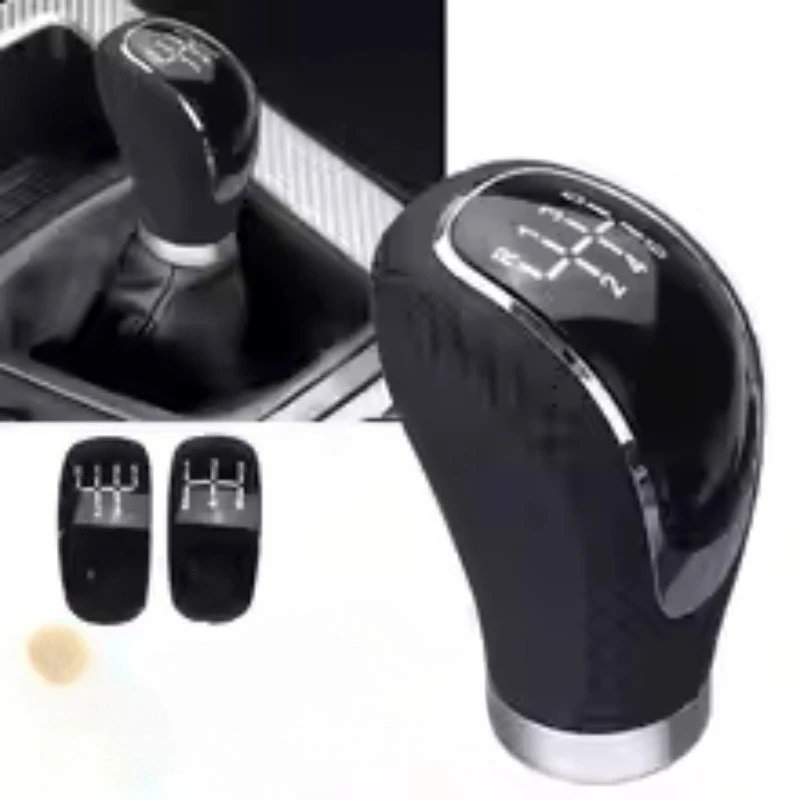 Universal Gear Shift Knob Universal Manual Leather Gear Shift Knob for 5-Speed, Customizable Shift Lever, Personalized Upgrade