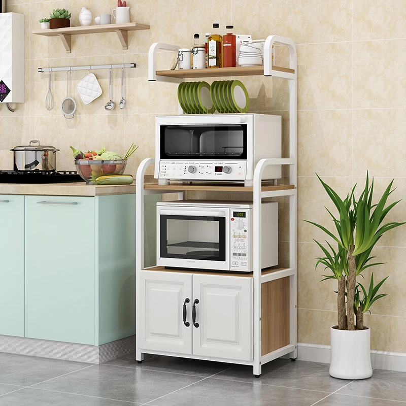 Home kitchen shelves, microwave ovens