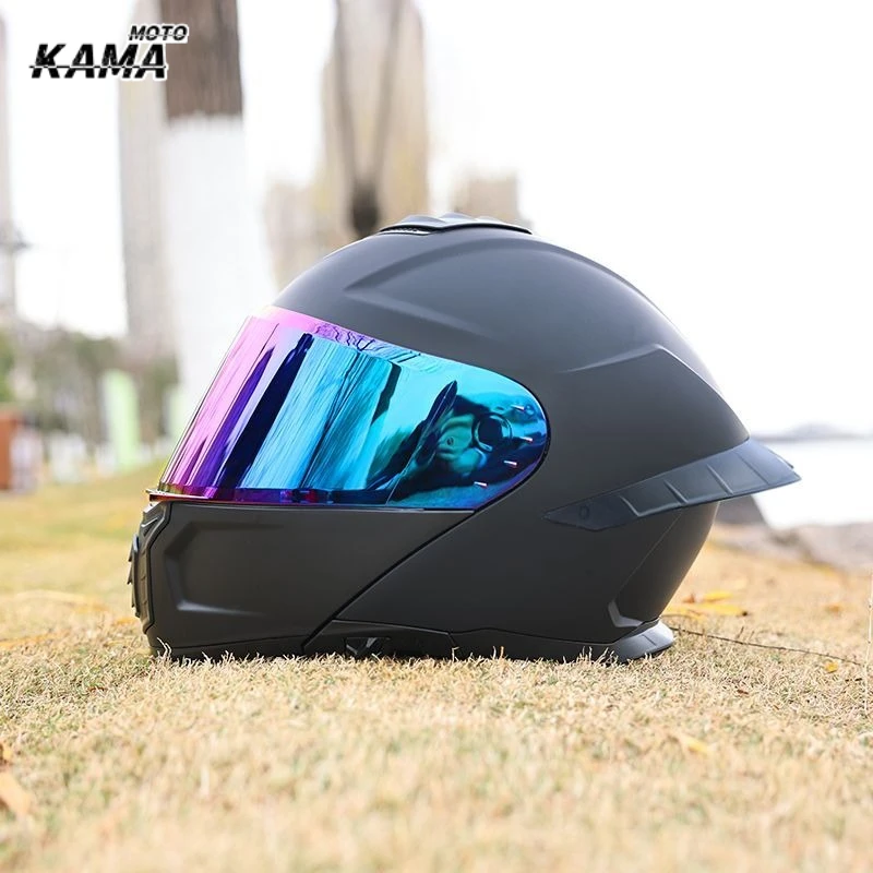 

Мотошлем ORZ Full Face с глянцевым покрытием и рисунком в стиле меха, гоночный шлем в итальянском стиле B08A, сертифицированный DOT, с тонированным визором