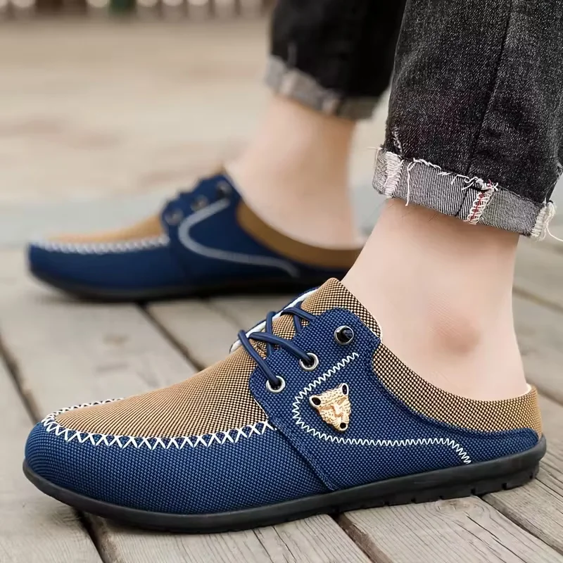 Lässige, atmungsaktive Mesh-Slip-On-Herrenschuhe ohne Absatz, Slip-On-Clogs, leichte, vielseitige Sommersandalen für den Außenbereich, bequeme Freizeit-Pantoletten mit weicher Sohle – Detail 8