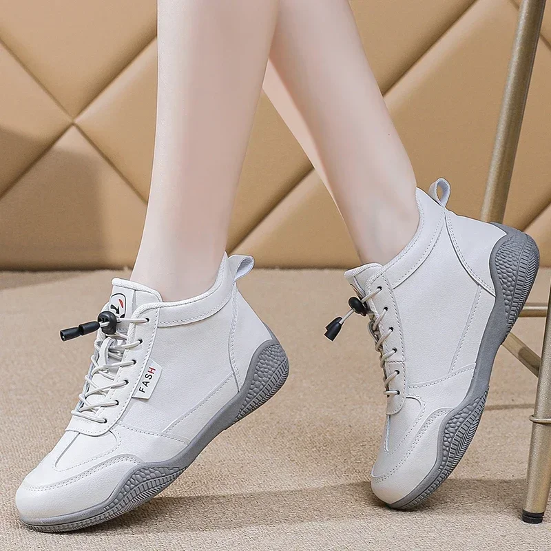 Women\'s Sneakers 2023 Autumn New Fashion Round Toe Lace Up Flat Casual Shoes for Women Outdoor Soft Sole Female Walking Shoes