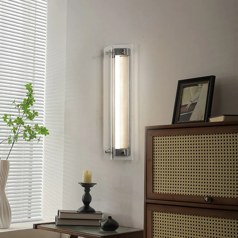 Glass wall lamp, bedroom corridor entrance LED lamp, wall mounted lamp