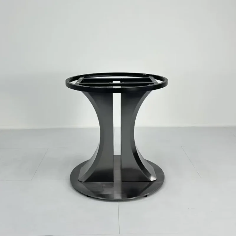 

Simple marble dining table legs base metal round bracket modern light luxury stainless steel