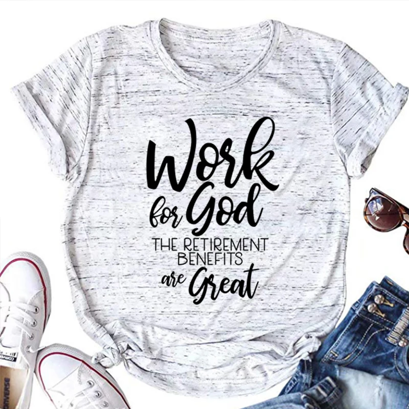 

God Graphic T Shirts Great Ladies Top Kawaii Clothes Jesus T Shirt Women Christian Tees Christianity Shirts Casual