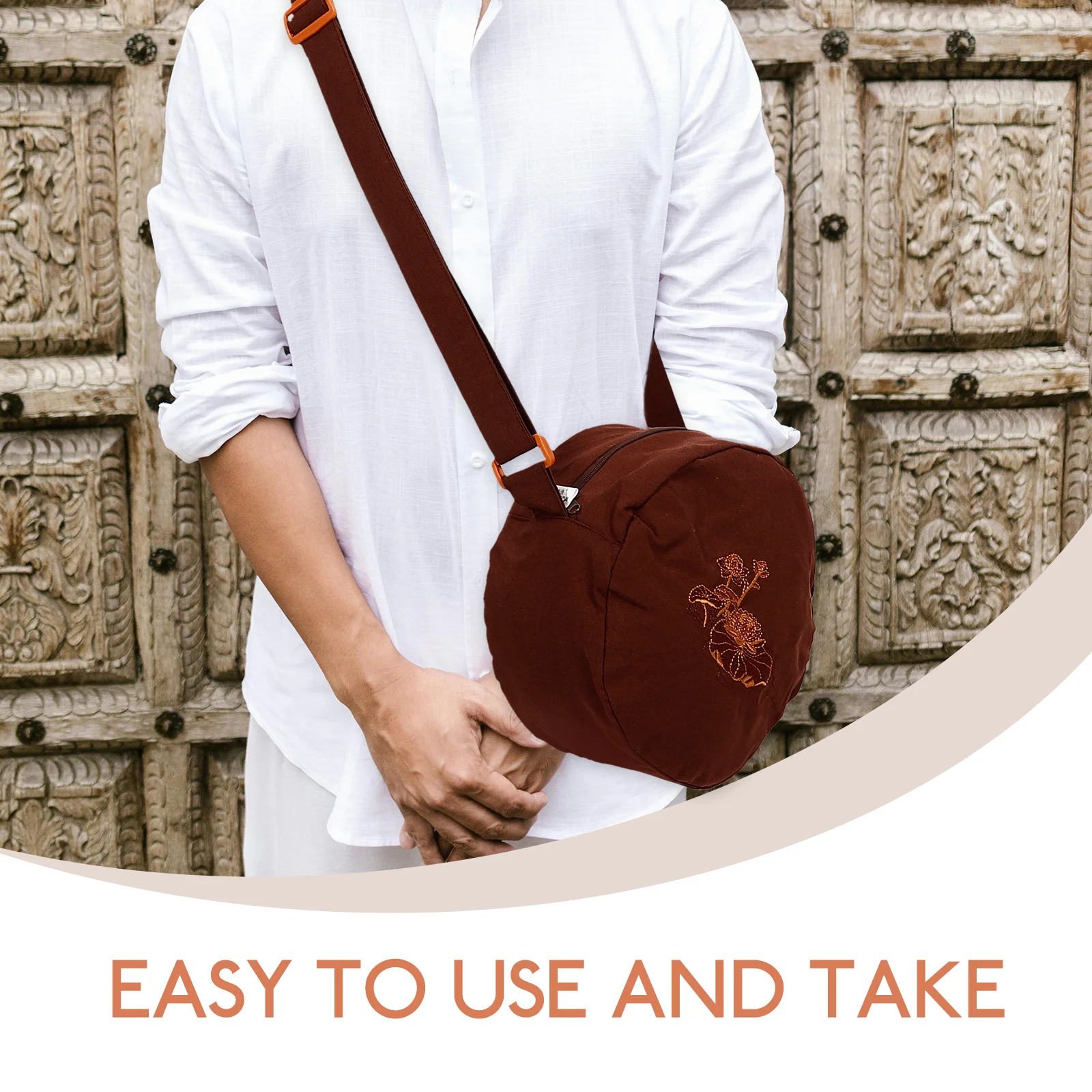 

Sound Bowl Carrier Meditation Bag Singing Storage Case Supplies Coffee Cotton Protector