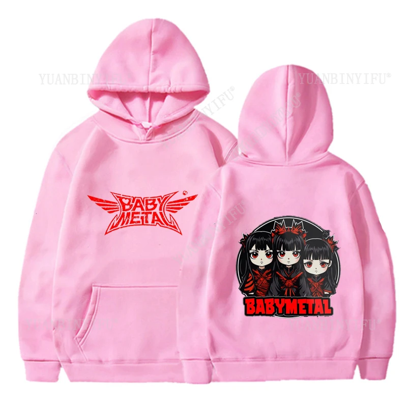 

Harajuku Fashion Punk Style Japanese Heavy Metal Idol Band BABYMETAL Printed Y2K Autumn and Women’s Wear Pullover Hoodies