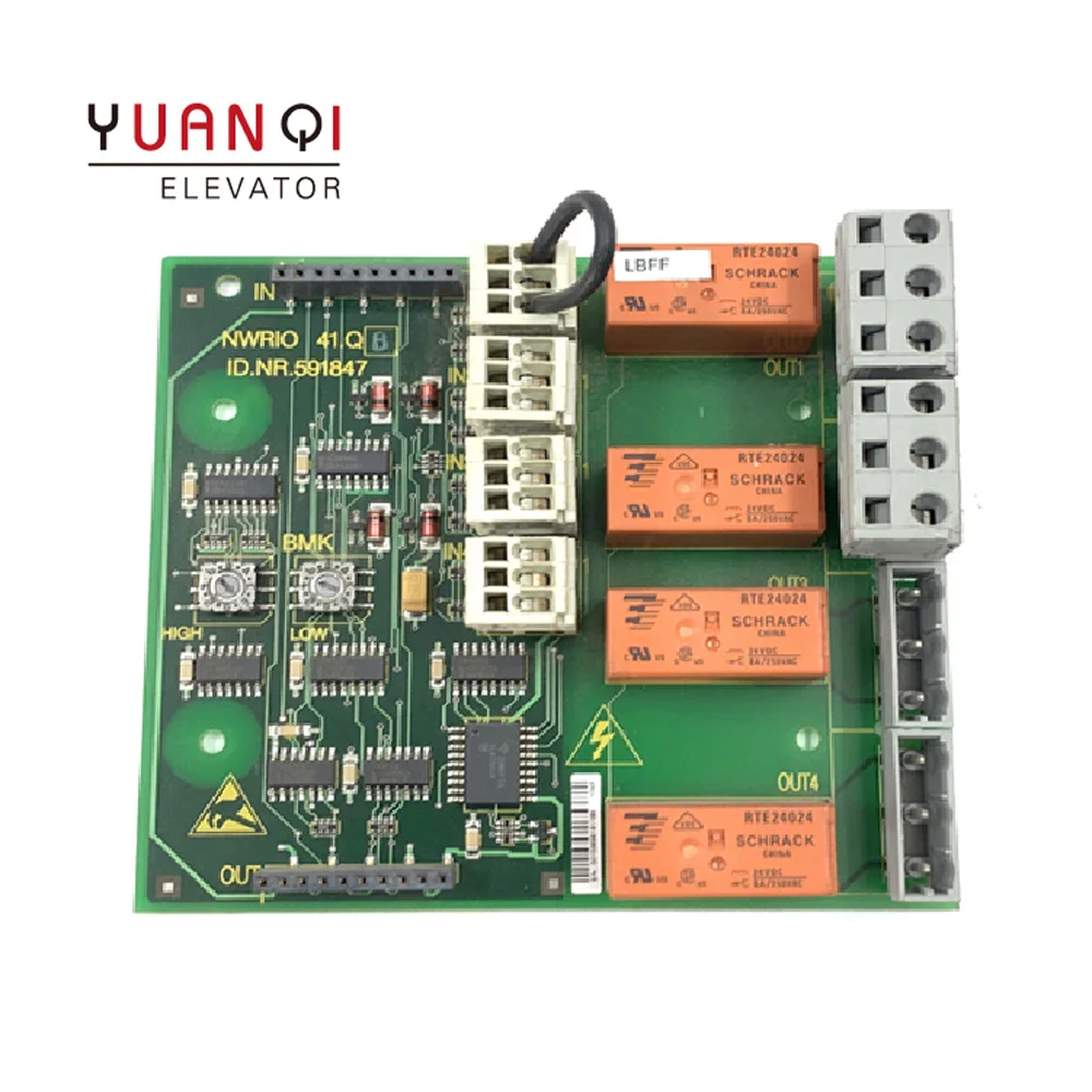 

Yuanqi Lift Spare Parts Elevator 5400 Fire Linkage PCB Board NWRIO 41.QB 591847