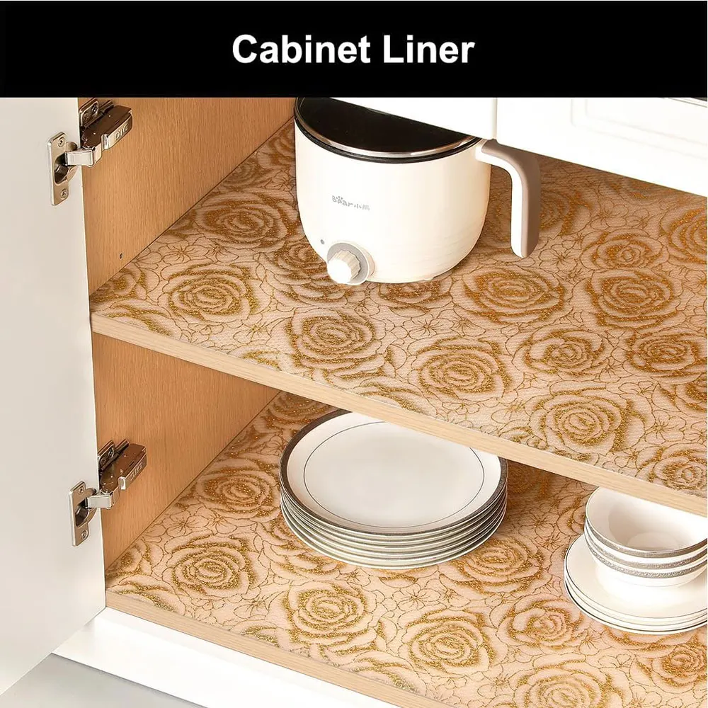  Non‑sticky Fridge Mat Dust‑proof Oil‑proof Anti‑slip Moisture‑proof Cabinet Liner Drawer Pad Cuttable Easy Clean Kitchen Home