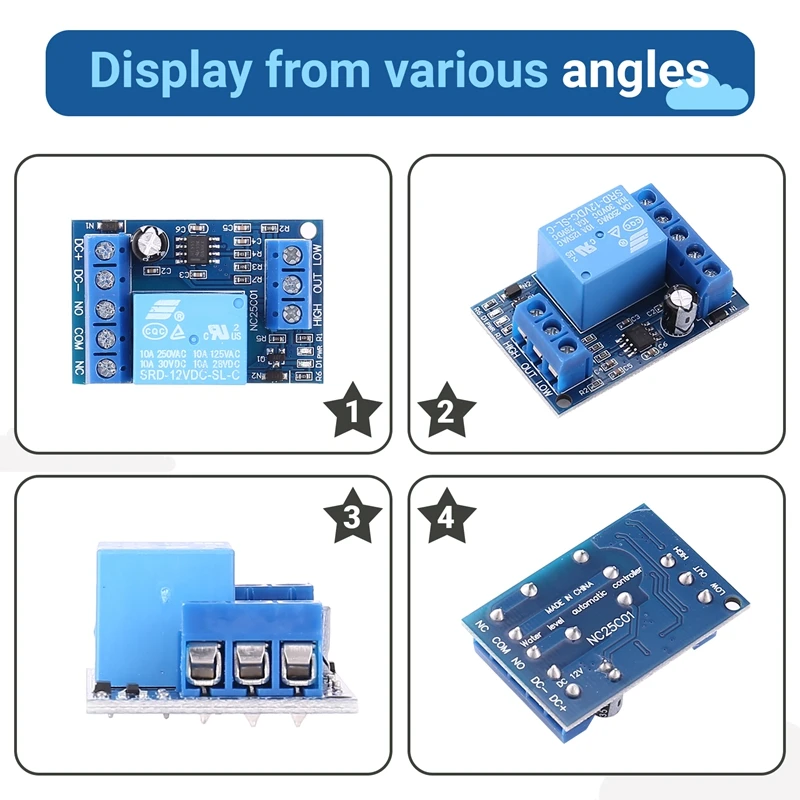 2 In 1 Pump Pour Water Automatic Controller DC12V Liquid Level Sensor Switch Relay Module For Motor Fish Tank Waterhouse