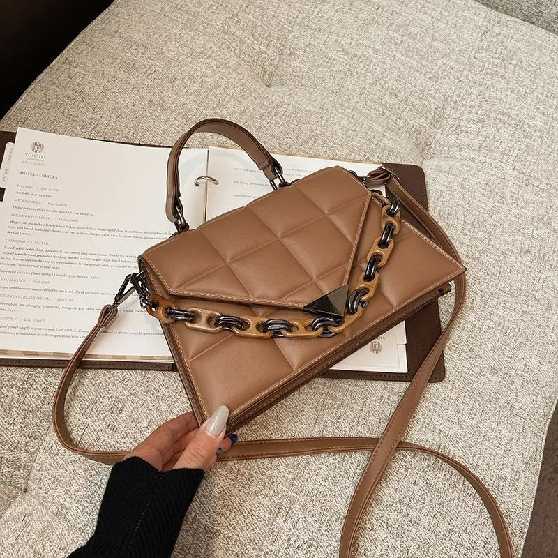 Brand Luxury Women\'s Flap Shoulder Bags 2022 Fashion Quality Pu Leather Purses and Handbags Brand Classic Female Crossbody Bag