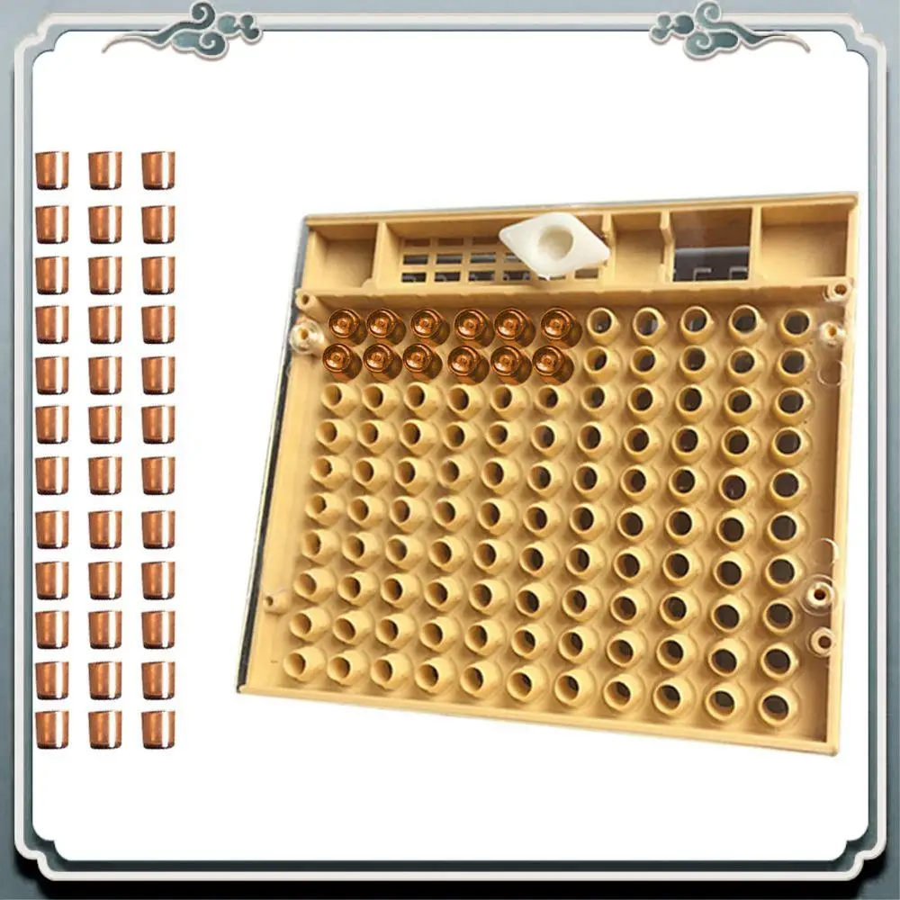 Durable Beekeeping Tools Equipment Set Queen Rearing System Cultivating Box 110Pcs Plastic Bee Cell Cups Cup Kit Queen Cage
