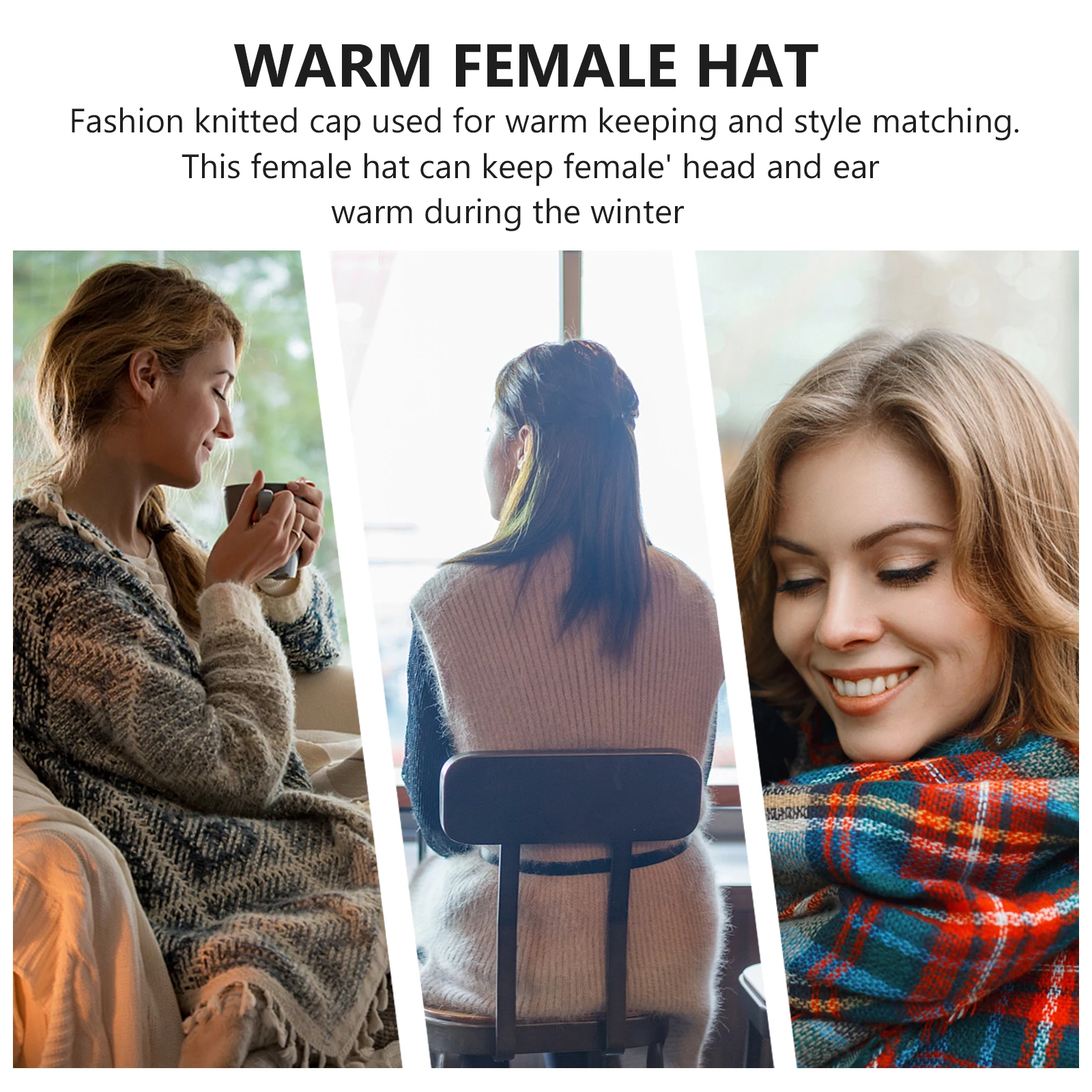 

Women Knitted Beanie Wool Cap Female Crimping Red Headgear Warm Winter Hats Fashionable Ladies Hat Stylish Fisherman