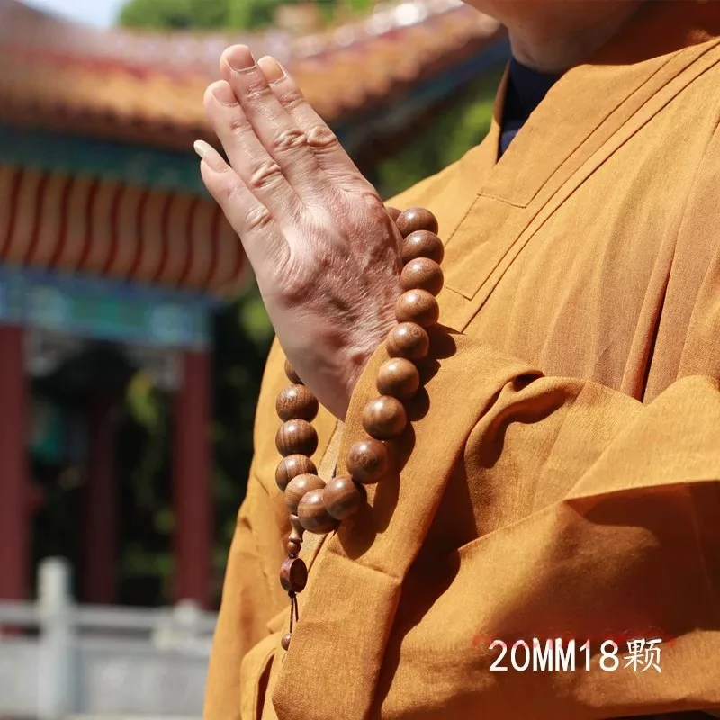 

Cz golden sandalwood bracelet rosary handheld large buddha beads 108 purple sandalwood
