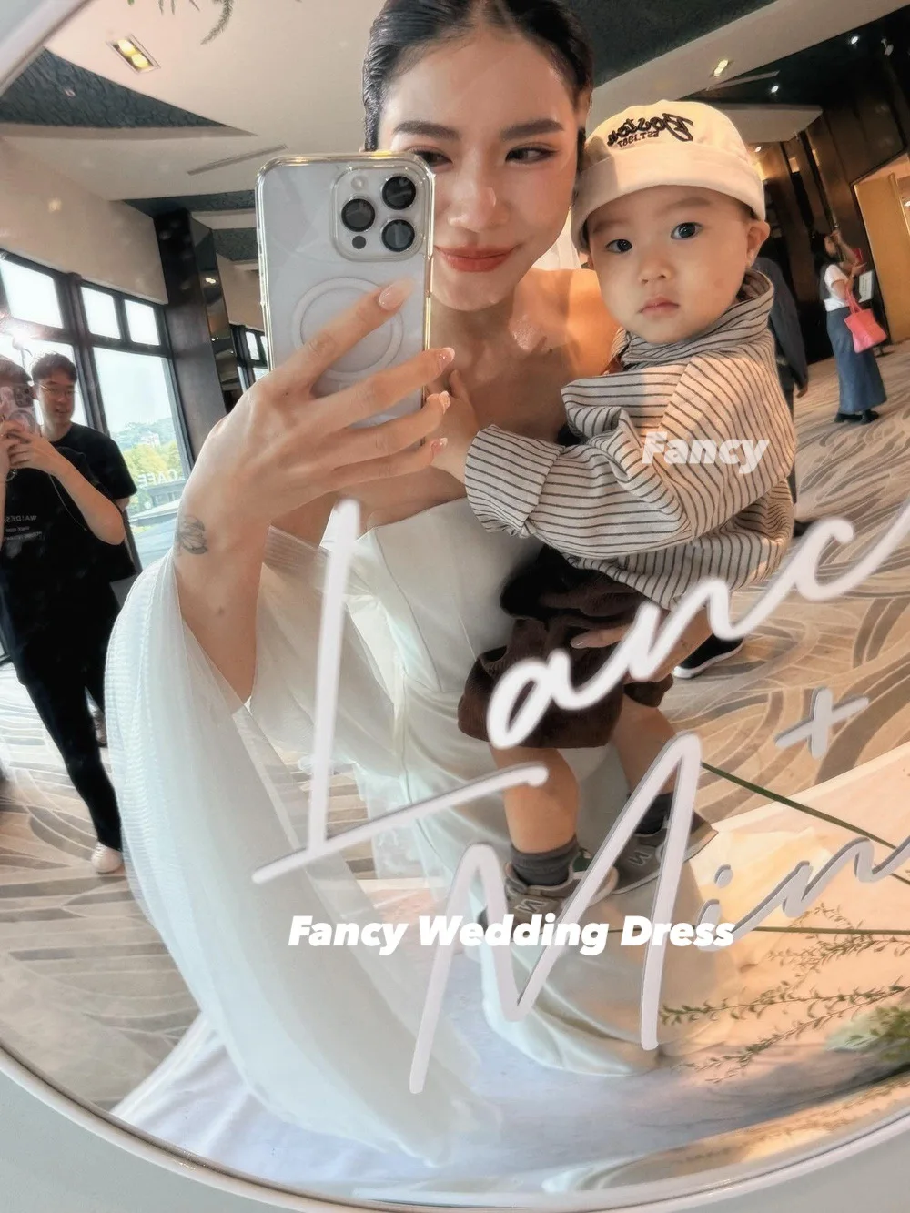 ชุดแต่งงานเกาหลีแบบเรียบหรู ไหล่เดี่ยว ทรงเมอร์เมด ผ้าซาตินยืดหยุ่น พร้อมชายกระโปรงยาว สามารถสั่งตัดได้