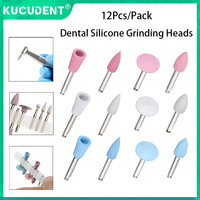 12Pcs/Set Dental Silicone Polishing Rubber Grinding Heads Teeth Polisher 2.35mm RA Finisher for Low Speed Handpiece Dentistry