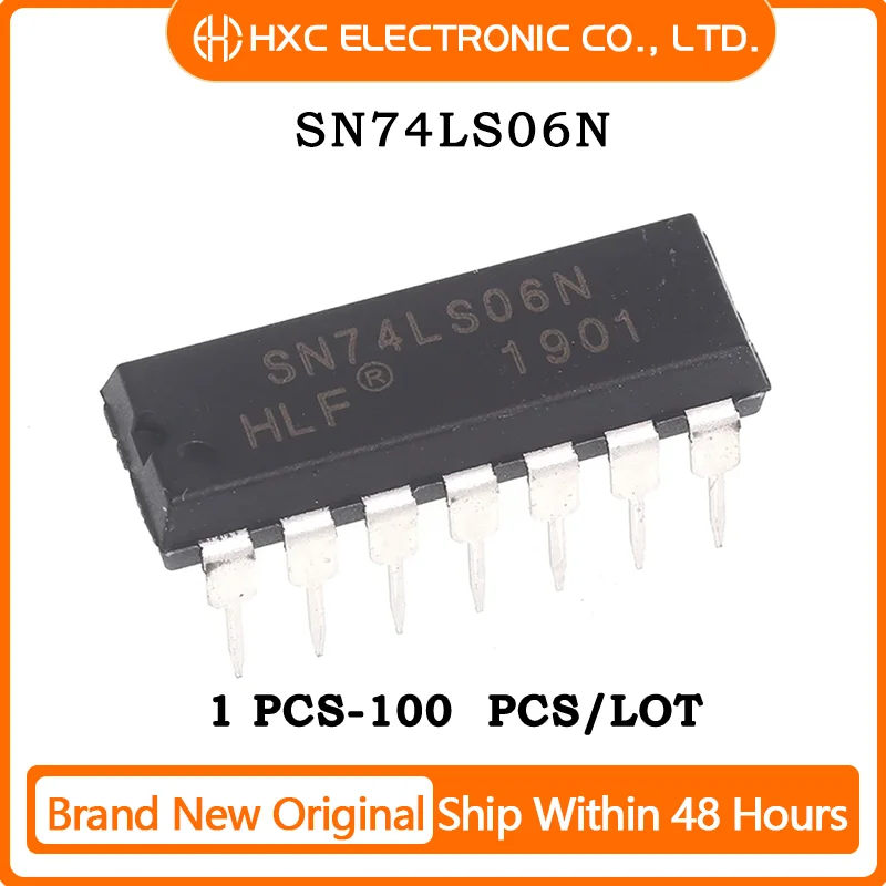 10PCS/100PCS SN74LS06N IC INVERTER 6CH 1-INP 14DIP 100% New Original Chips