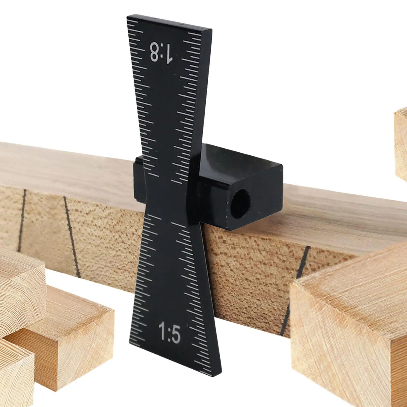 Dovetail Marking Jig Dovetail Guide Tool Aluminum 1:5 1:8 Width Height Ratio