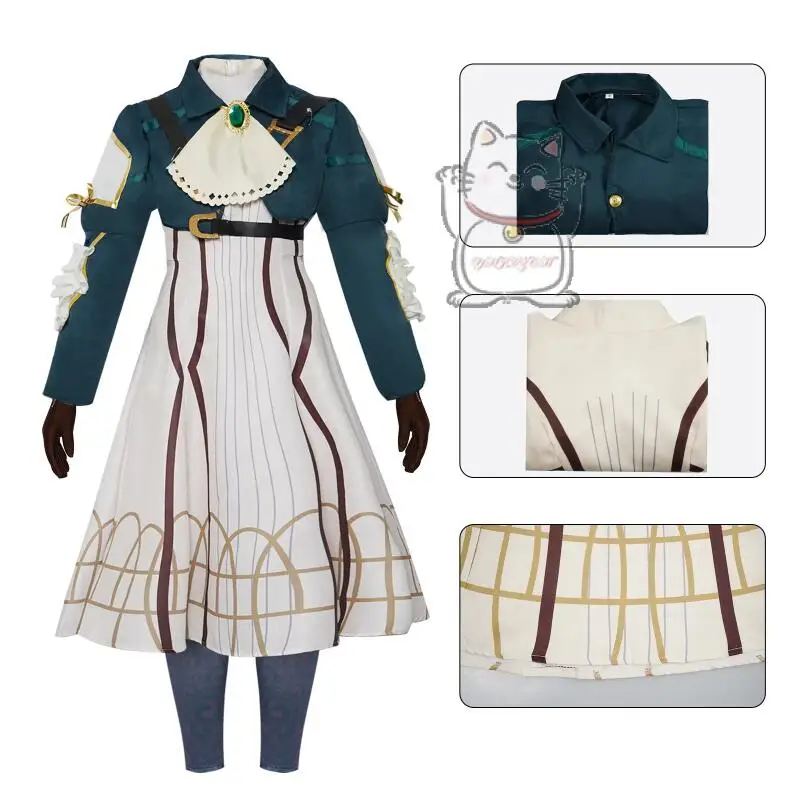 Carnival Halloween Carnival Cosplay Anime Violet Evergarden Pre holiday Carnival Fairy Dress Green New