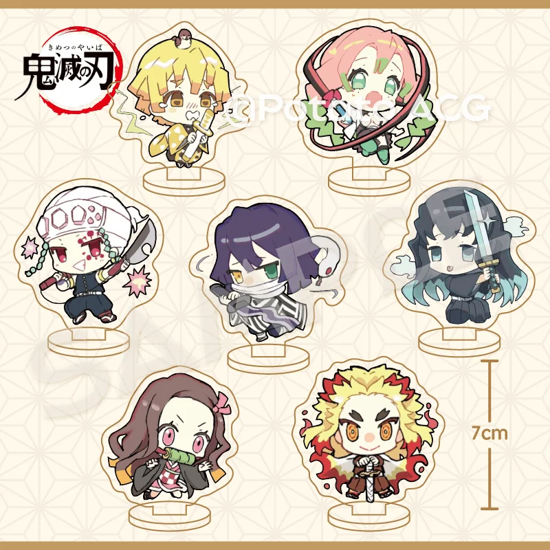 Game Demon Slayer Kanroji Mitsuri Iguro Obanai Uzui Tengen Cosplay Acrylic Cute  Standing Sign Desktop Ornament  Ambitus