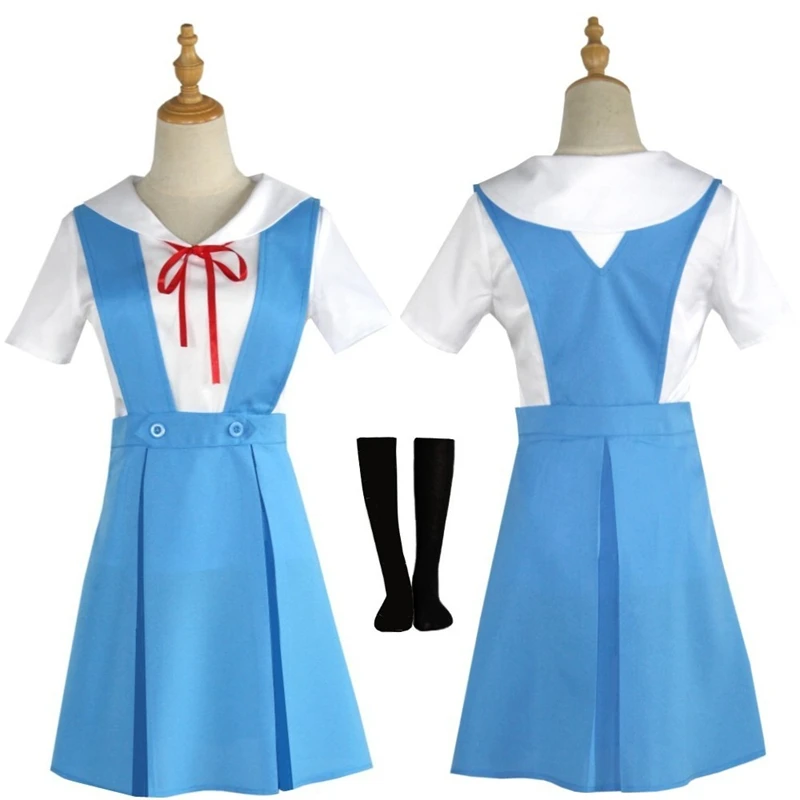 New Anime EVA Cosplay School Uniform Costume Dress Uniform Asuka Langley Soryu Tokyo Ayanami Rei Costume Halloween Props Gift