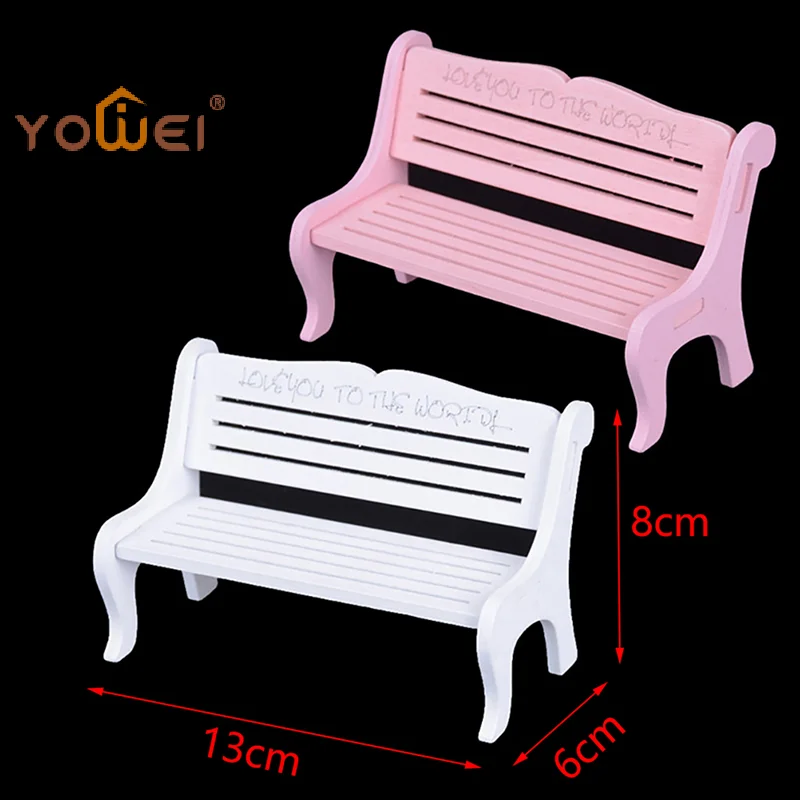 

Новейшая деревянная скамейка-стул 13*8 см, мебель для кукольного домика 1:12, декор для сада