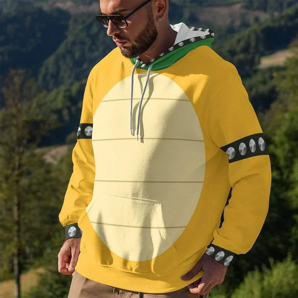 HX hombres Sudadera con capucha de dibujos animados Bowser 3D impreso mujeres sudaderas con capucha de manga larga pulóver sudaderas chaqueta con