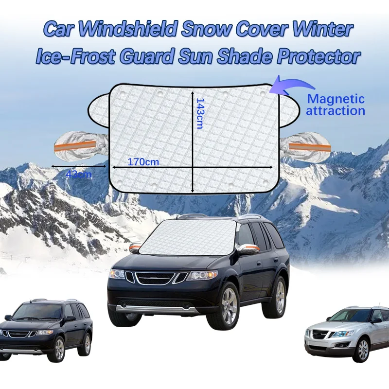 

Car Waterproof Cover Covers Awning Anti-Snow Windshield Proof Protective Cotton Sunshade Anti Ice Frost For SAAB 9-7 9-4X