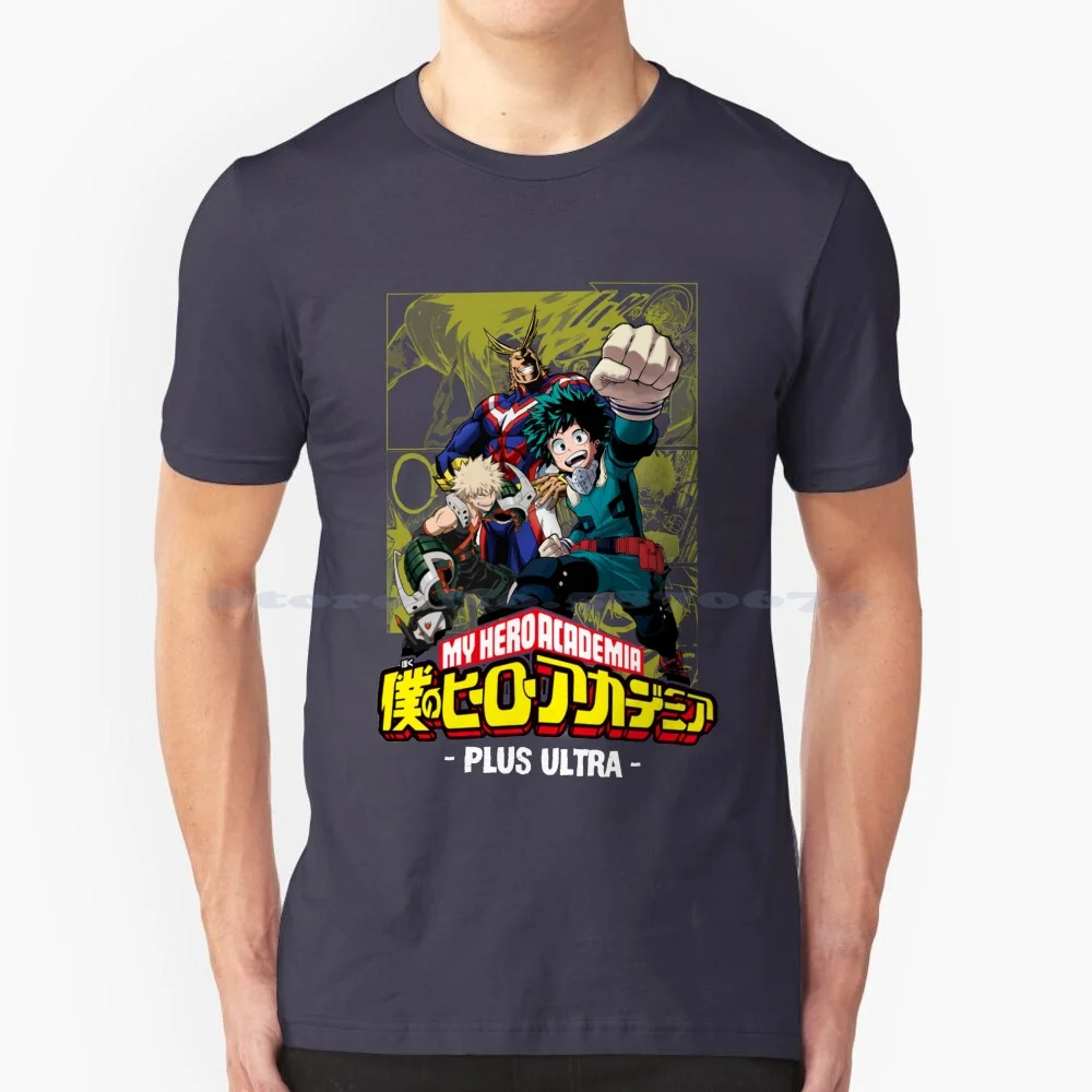 Plus Ultra T Shirt 100% Cotton Tee Boku No Hero Academia Bnha Deku Bakugo Allmight All Might Anime Manga Japan Comic