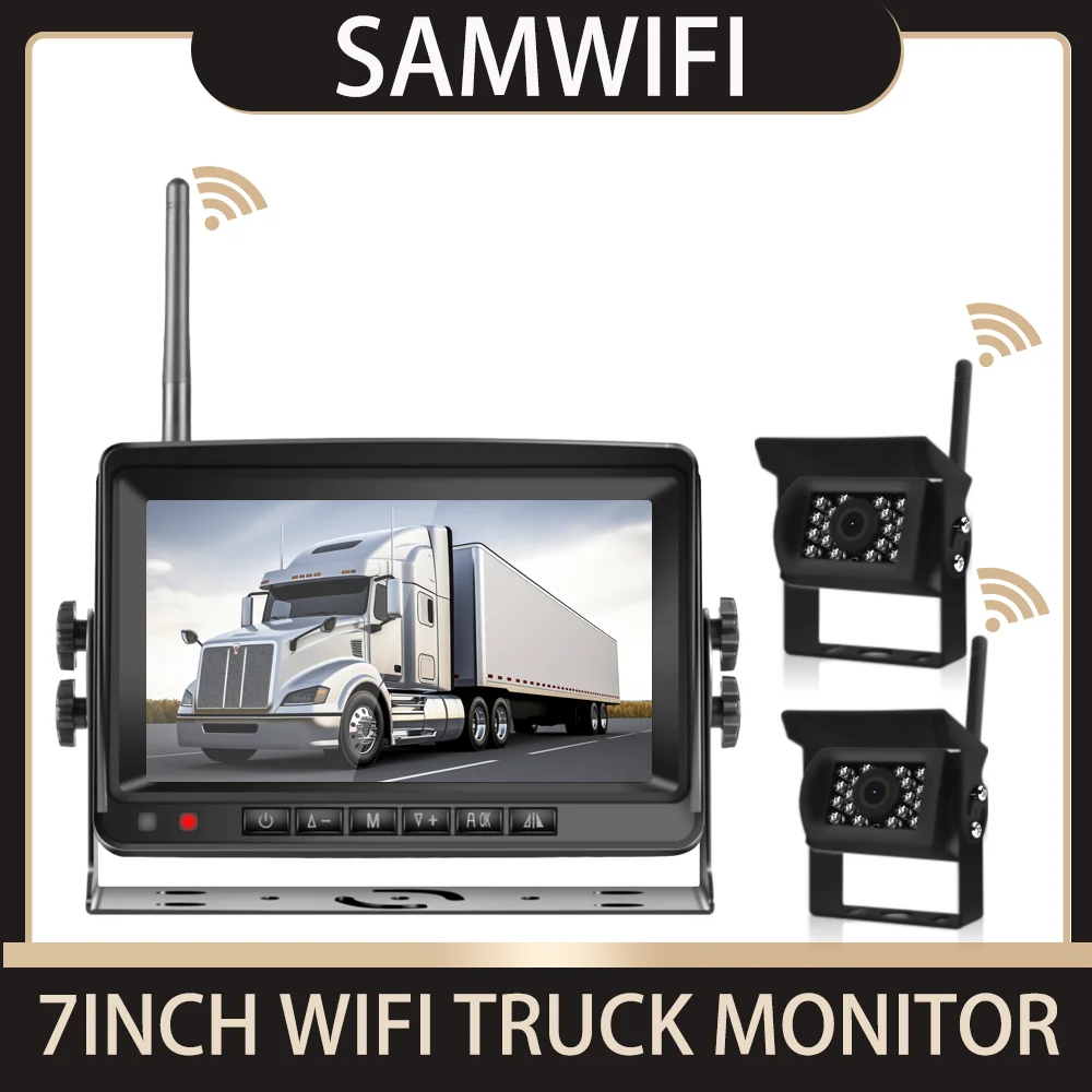 

7inch WIFI Truck Monitor Display wireless 1camera/2camera reversing Camera screen for car monitor for auto Truck RV