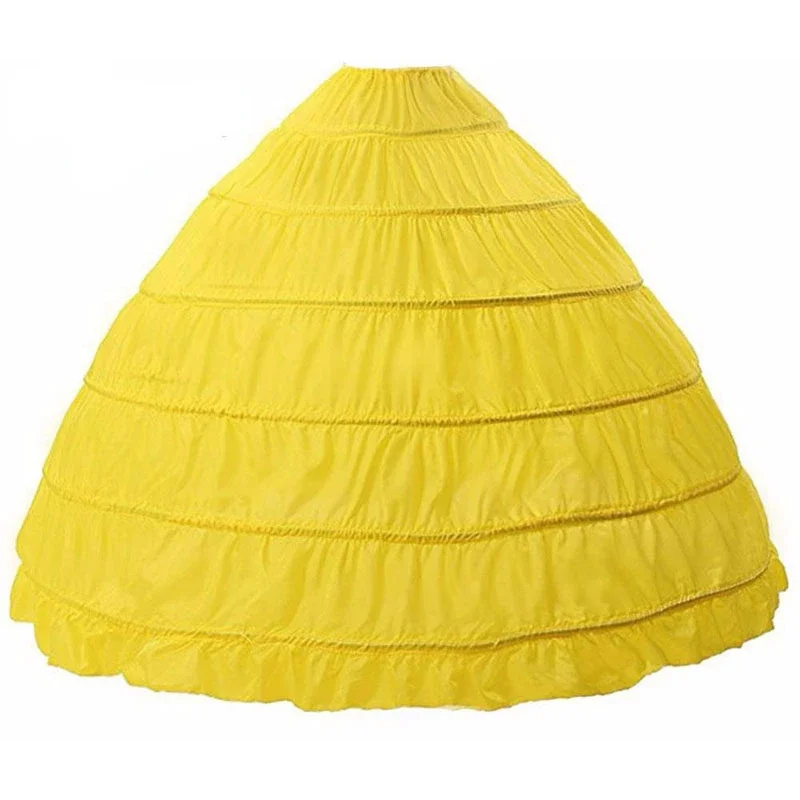 Nieuwe Zwart/Wit/Groen 6 Hoops Petticoats Voor Trouwjurk Baljurken Crinoline Onderrok Saiote De Noiva Zes hoepel