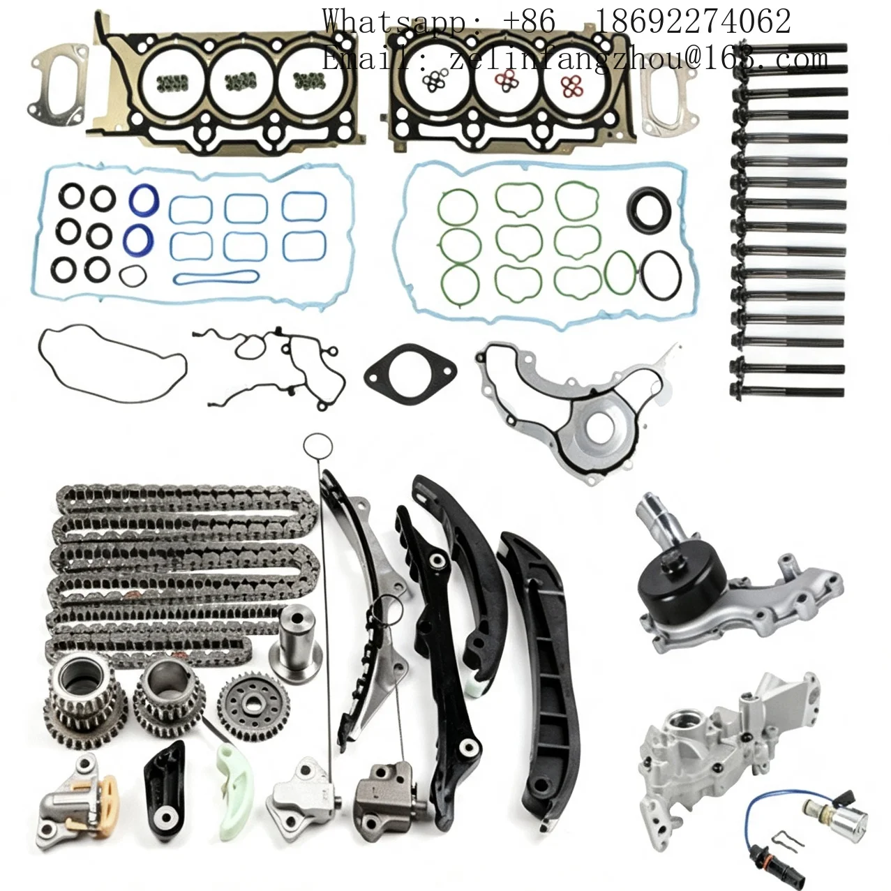 TK319WPOP Timing Chain Kit Water Oil Pump Bolts For Jeep Dodge 3.6 Pentastar ERB 2011-2016 OEM Upgrade
