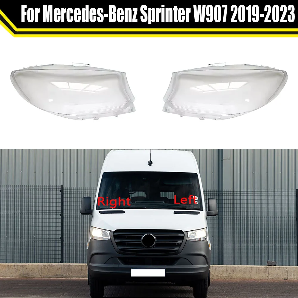 

For Mercedes-Benz Sprinter W907 2019-2023 Halogen Car Headlight Lampshade Cover Shell Lens Automobiles Head Light Lamp Lens Kit