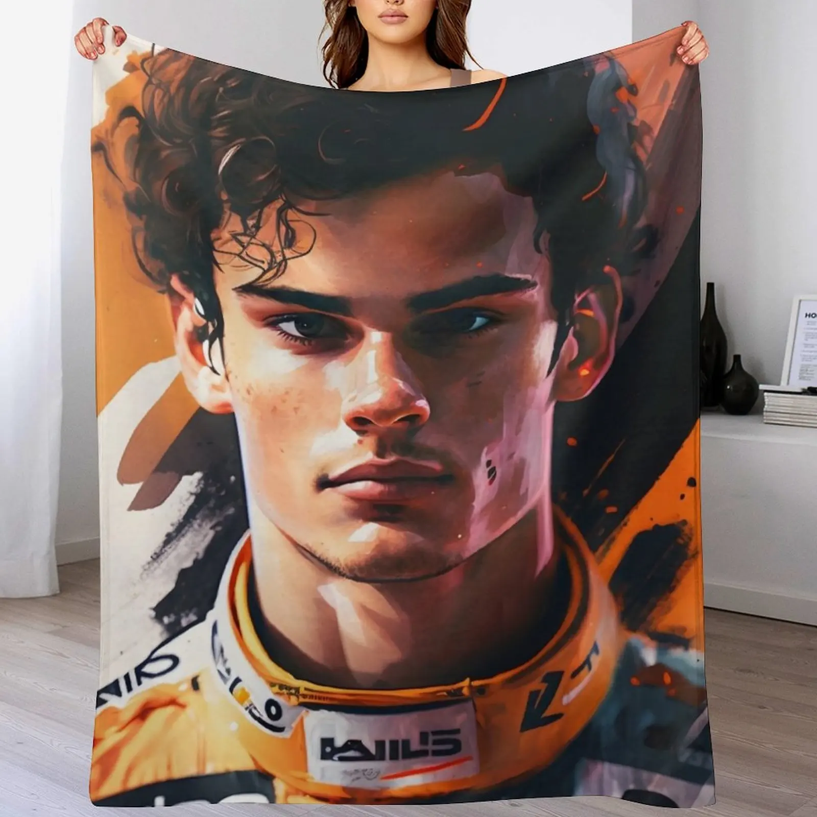 

lando norris Throw Blanket Decorative Sofa Cute Plaid Luxury St Sofas Blankets